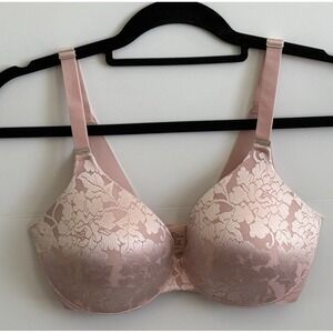 SOMA Pink Vanishing Back Full Coverage Lace Underwire Bra Size 34D Fast Shipping